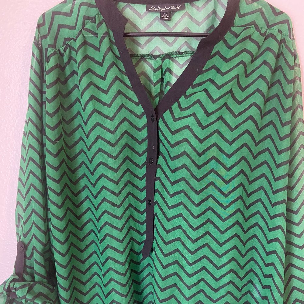 Chevron Pattern Long Sleeve Shirt